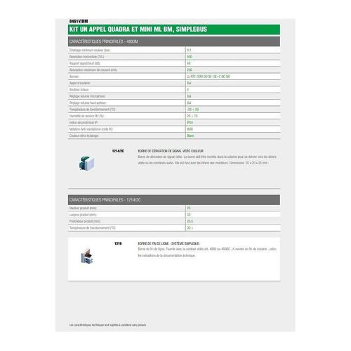 KIT UN APPEL QUADRA ET MINI ML BM, SIMPLEBUS - COMELIT IMMOTEC