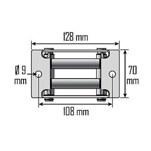 Guide câble à rouleaux