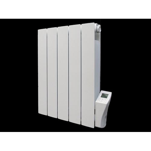 Radiateur électrique fixe en pierre naturelle horizontal - gamme KURTZY 1000W - Blanc - Programmable - Thermostat digital - DELTACALOR