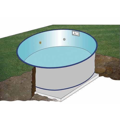 Piscine enterrée Madagascar ronde 4,20 x 1,50 m - Gré