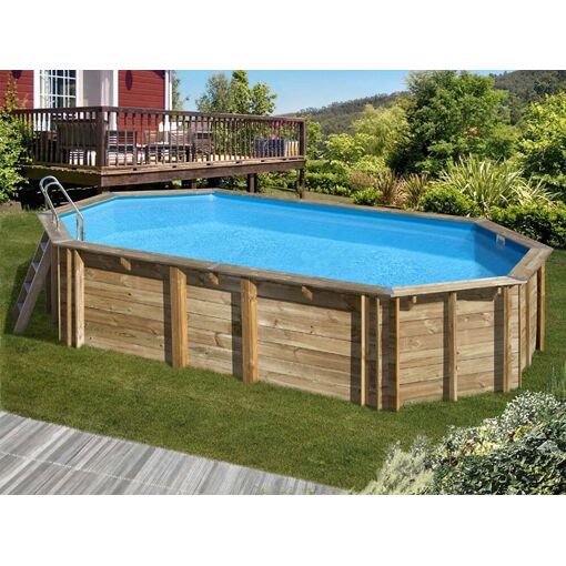 Piscine bois Orange 7,55 x 4,56 x 1,46 m -