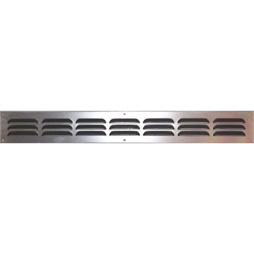 Grille d'aération aluminium mat à visser, L.5 x l.40 cm