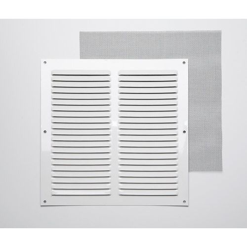 Grille d'aération aluminium laqué, L.25 x l.25 cm