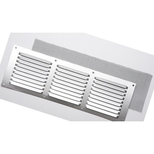 Grille d'aération aluminium anodisé, L.10 x l.30 cm
