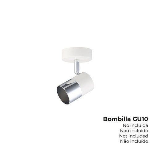 Applique Pour 1 Ampoule Gu10 Blanc Argent?