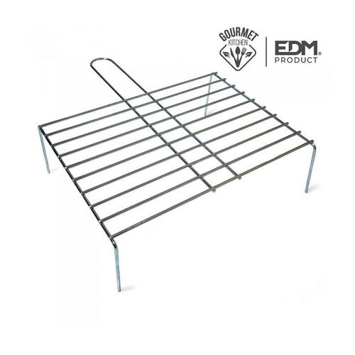 Grille avec pieds pour barbecue - Zinc - 50x38 cm