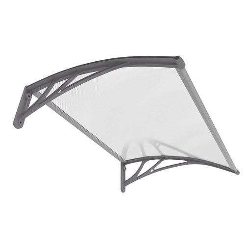 Auvent De Porte Marquise 100x80 Cm Transparent En Polycarbonate Anti Uv