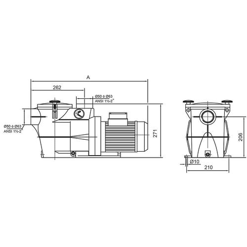 kripsol - pompe de filtration 4.8m3/h mono - ks33m