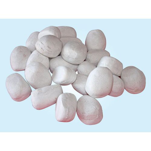 Pierres décoratives pour biocheminées de couleur blanche