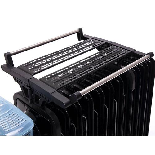 Radiateur bain d'huile 2800W avec corde à linge et réservoir d'humidification