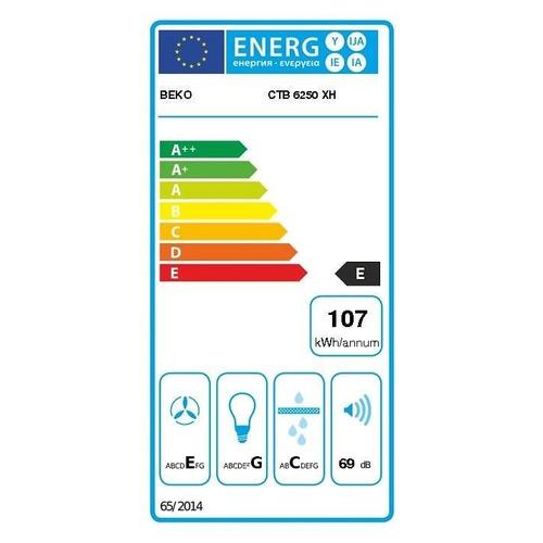 Hotte Téléscopique Beko CTB 6250 XH - Acier inoxydable