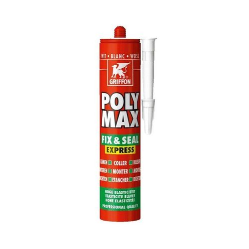 Mastic-colle MS polymère - blanc - 425 gr - Poly Max® Fix Express GRIFFON