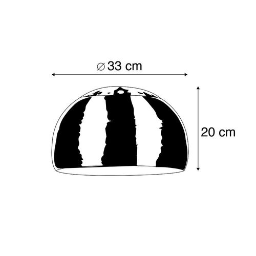 Qazqa Moderne Acier Capsule Ronde En Acier 33/20 - Globe Terrestre , Globe Abat-Jour Suspendu