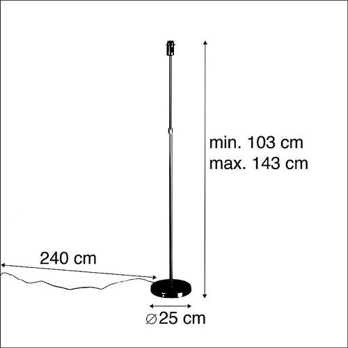 Qazqa Design /Moderne Lampadaire / Lampe De Sol / Lampe Sur Pied / Luminaire / Lumiere / Éclairage Vintage Réglable Or / Dorée / D'or / Laiton - Parte Métal Doré Oblongue / Intérieur E27 Max. 1 X 60 Watt