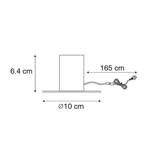 Qazqa Design /Moderne Lampe De Table / Lampe Ã¡ Poser / Luminaire / Lumiere / ÃClairage Romantique En Cuivre - Facil Acier Cuivre Cylindre / Lampe De Bureau / Lampe De Chevet / Intã©Rieur / Salon E27 Max. 1 X 60 Watt