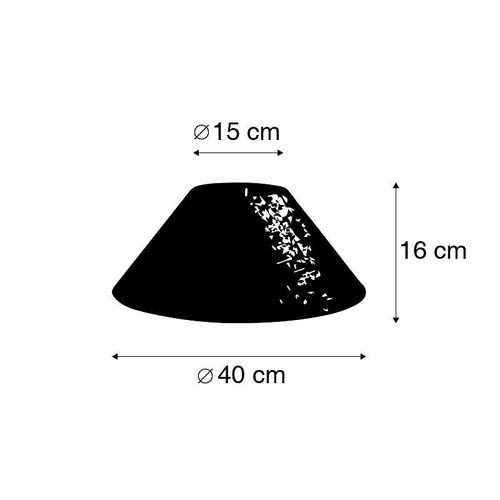 Qazqa Moderne Lin Abat-Jour En Lin Gris 40/15/16 , Rond Oblique Abat-Jour Lampadaire