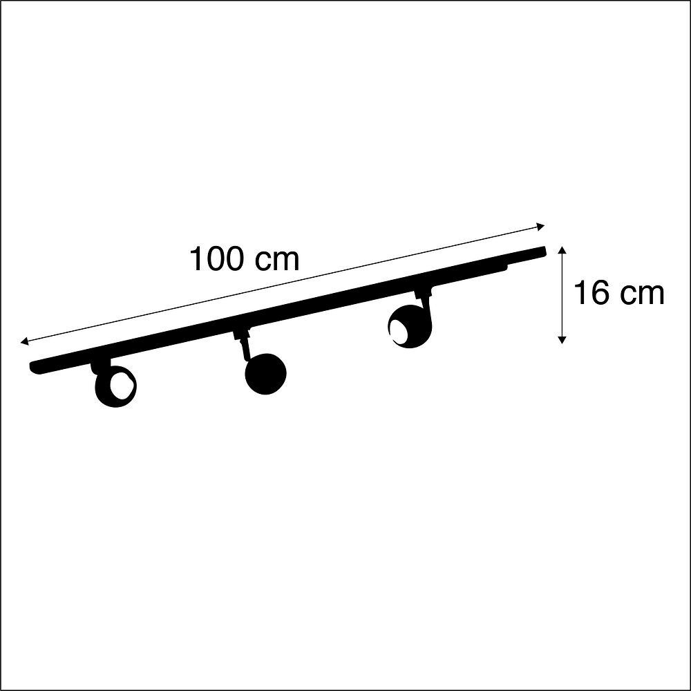 QAZQA Moderne Plafonnier spot Rail Gissi 3 blanc Aluminium /M&eacute;tal