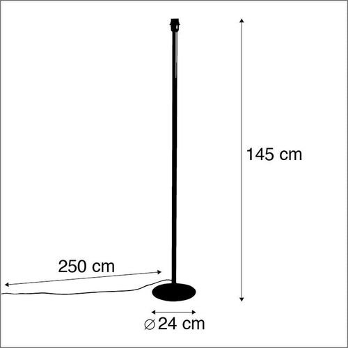 Qazqa Moderne Lampadaire / Lampe De Sol / Lampe Sur Pied / Luminaire / Lumiere / Éclairage Vintage Gris Sans Abat-Jour - Simplo Métal Gris Oblongue / Intérieur E27 Max. 1 X 60 Watt