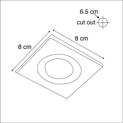 Qazqa Moderne Spot Encastrable Moderne Noir Ip44 - Xena Square Acier Inoxydable Noir Carrã© / Extã©Rieur / Jardin / Luminaire / Lumiere / ÃClairage / Intã©Rieur / Salon / Cuisine Gu10 Max....