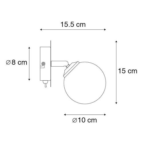 Qazqa Rustique Plafonnier Spot Noir Avec Or / Dorée / D'or Ajustable - Athens Wire Verre /Acier Noir,Doré/Laiton Rond / Luminaire / Lumiere / Éclairage / Intérieur / Salon / Cuisine G9 Max. 1 X 28 Watt