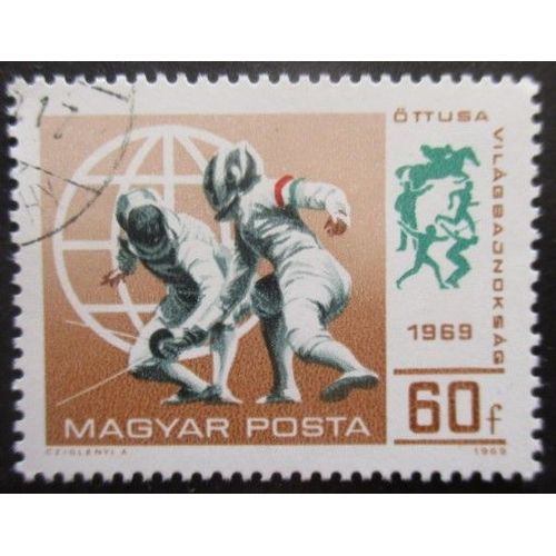 Hongrie N°2074 Pentathlon Moderne Oblitéré