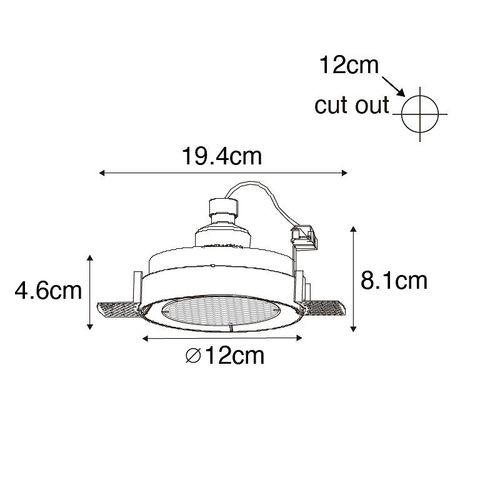 Qazqa Moderne Moderne Inbouwspot Wit Gu10 Ar70 Rond Trimless - Oneon Aluminium Blanc Rond / Luminaire / Lumiere / Éclairage / Intérieur / Salon / Cuisine Gu10 Max. 1 X 50 Watt
