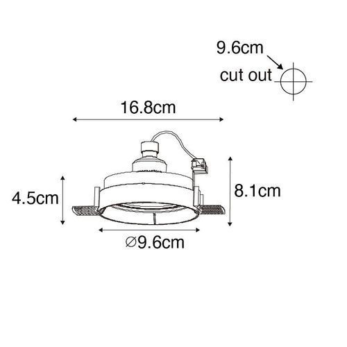 Qazqa Moderne Moderne Inbouwspot Wit Gu10 Rond Trimless - Oneon Honey Aluminium Blanc Rond / Luminaire / Lumiere / Éclairage / Intérieur / Salon / Cuisine Gu10 Max. 1 X 50 Watt