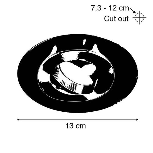 Qazqa Moderne Ronde Inbouwspot Wit Kantelbaar Met Opvulring - Edu Acier Blanc Rond / Luminaire / Lumiere / ÃClairage / Intã©Rieur / Salon / Cuisine Gu10 Max. 1 X 50 Watt