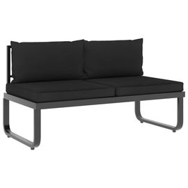 Vidaxl Canapés D'angle De Jardin 4 Pcs Et Coussins Aluminium Et Wpc