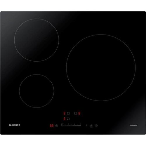 Samsung NZ63M3707AK - Table de cuisson à induction - 3 plaques de cuisson - Niche - largeur : 56 cm - profondeur : 49 cm - noir - avec bord coupé