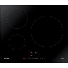 Samsung NZ63M3707AK - Table de cuisson à induction - 3 plaques de cuisson - Niche - largeur : 56 cm - profondeur : 49 cm - noir - avec bord coupé