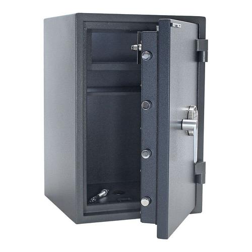 Rottner Atlas 65 Coffre-Fort Anthracite Ignifuge et Antivol à Serrure Éléctronique PS650 avec Ouverture d'Urgence à Clé