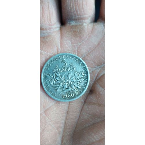 Piece De 5 Francs Argent 1960