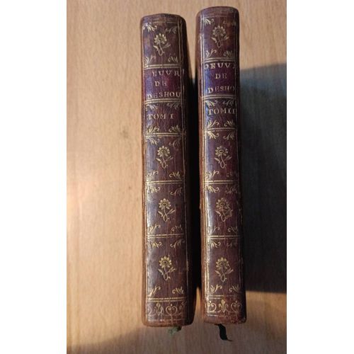 ?uvres De Madame Et De Mademoiselle Deshoulieres 2 Volumes Année 1747 Chez David Format Relié