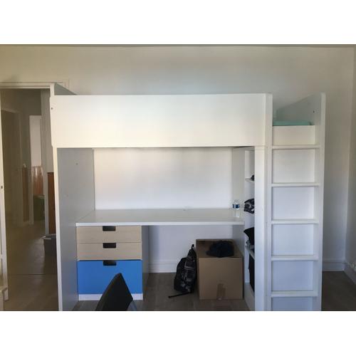 Lit Mezzanine Avec Bureau Et Armoire