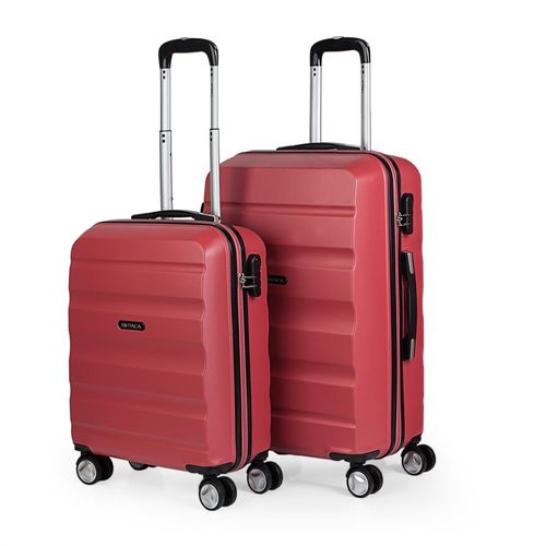 Set De 2 Valises Rigides De Voyage 4 Roues Trolley ABS. Poignée 2 Anses Et Cadenas. Résistantes Et Légères. Petite Et Moyenne. T71615