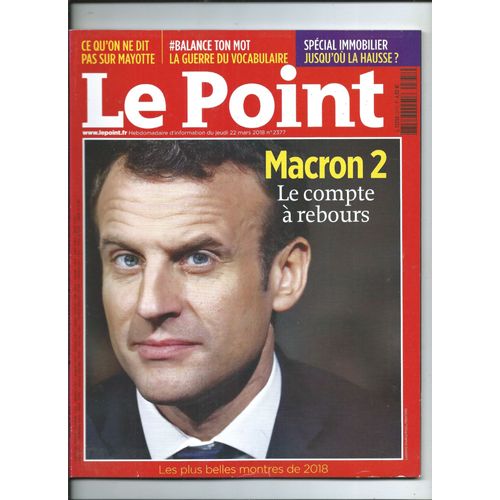 Le Point 22/03/2018 Macron, Geneviève Fontanel, Dolores O'riordan, Prince, Tom Petystephen Hawking, Marie-Agnès Gillot, Spielberg, Le Clézio, Jimi Hendrixdavid Rieff, Marie Deveaux & Jean-Loup Chiflet