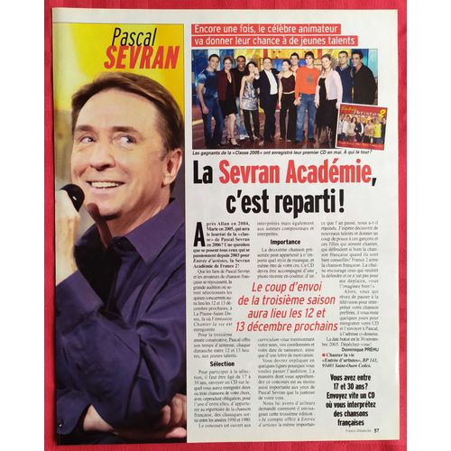 France Dimanche N°3087 - Pascal Sevran - Coupure De Presse, Clipping De 2005