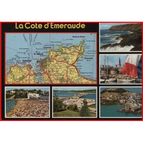 Carte Postale Theme Cartographie - La Cote D'emeraude