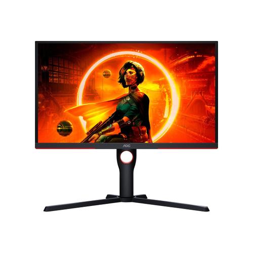 AOC Gaming 25G3ZM/BK - G3 Series - écran LED - jeux - 25" (24.5" visualisable) - 1920 x 1080 Full HD (1080p) @ 240 Hz - VA - 300 cd/m² - 3000:1 - 0.5 ms - 2xHDMI, DisplayPort - noir, rouge