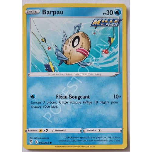 Carte Pokemon - Barpau Mille Poing 037/203