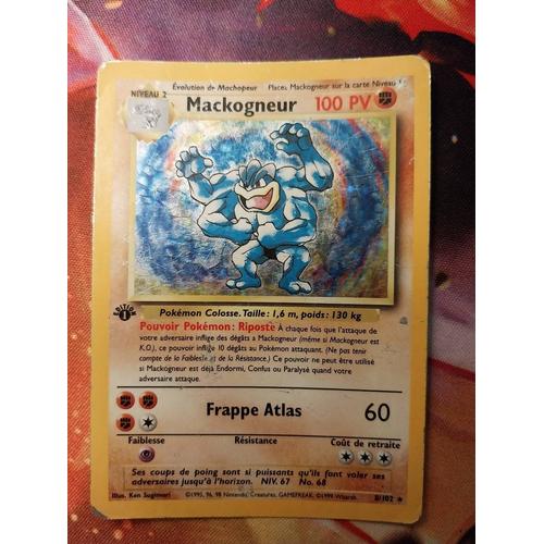 Carte Pokémon Mackogneur Holographique Set De Base Wizard Edition 1