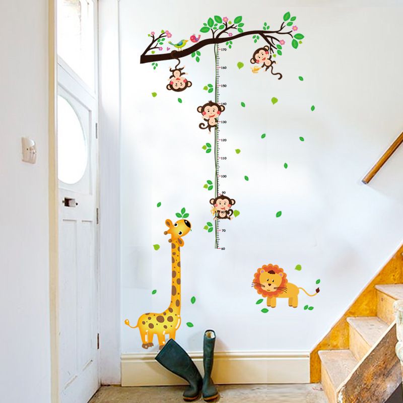 Tableau De Croissance Girafe Autocollant Mural - Règle De Hauteur 20-180 Cm Pour Chambre D'enfant, Garçons, Fille