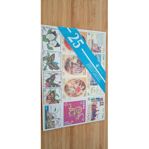 25 Timbres De Cuba Sous Blister