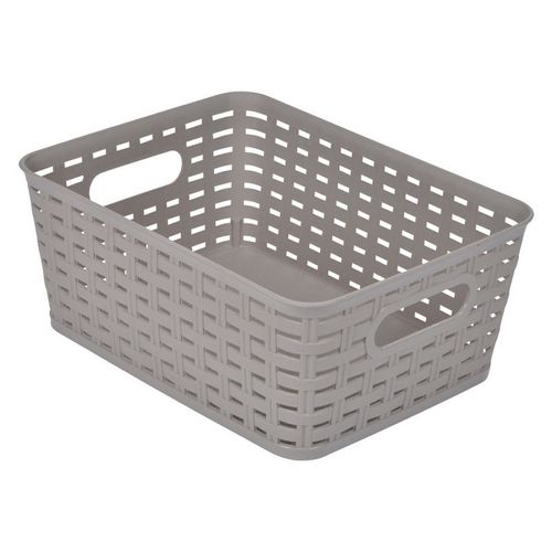 Panière à Linge "Effet Tressé" 5L Taupe