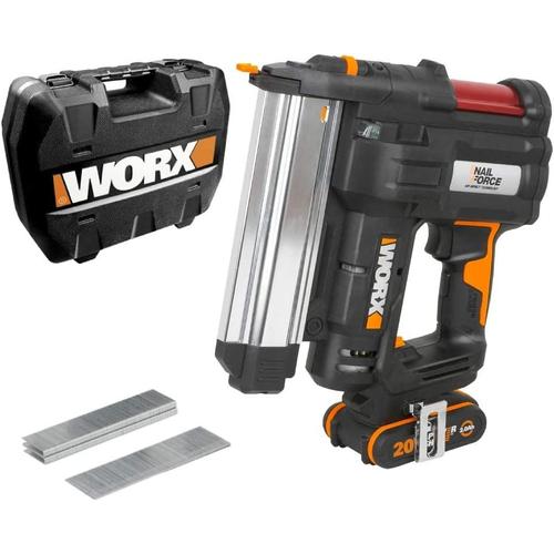 Agrafeuse/Cloueuse 2 en 1 sans fil 20 V 2Ah Worx WX840