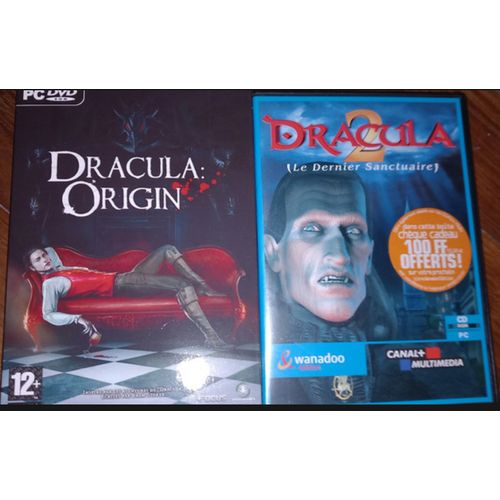 Lot De 2 Jeux Vidéo Pc : Dracula Origins, Dracula Le Dernier Sanctuaire