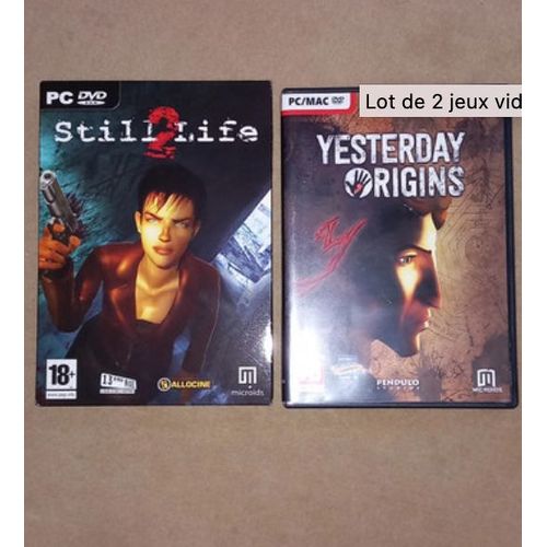Lot De 2 Jeux Vidéo Pc (Still Life 2, Yesterday Origins)