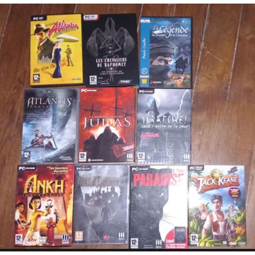10 Jeux Vidéo Pc (Paradise, Atlantis, Black Mirror2, Scratches...)