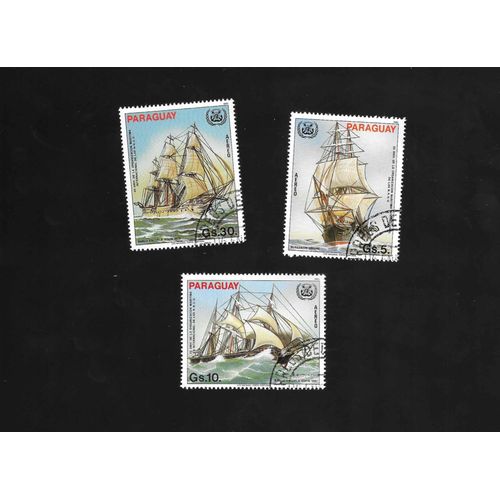 Paraguay - Lot De 3 Timbres Oblitérés 1981 Bateaux